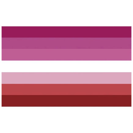 "Lipstick Lesbian" Derived Pride Flag (150cm x 90cm)