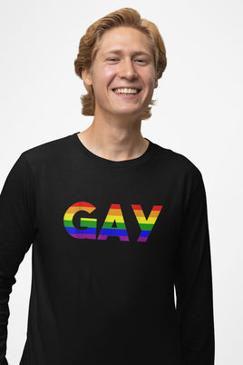 Big GAY Logo Longsleeve T-Shirt (Black)