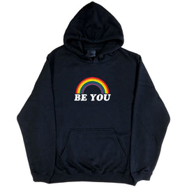 Be You Rainbow Pride Logo Hoodie (Black)
