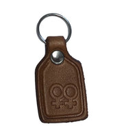 Lesbian Symbol Hand Made Leather Keyring - Vintage Stamped Leather, Handmade