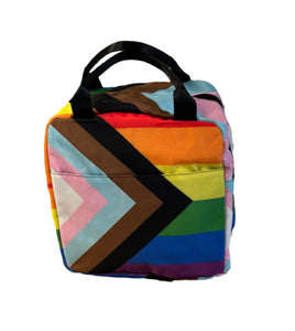 Modern Pride Flag Insulated Lunch Bag (With Side Pocket)