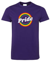 Retro Rainbow Pride Logo T-Shirt (Purple)