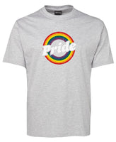 Retro Rainbow Pride Logo T-Shirt (Snow Grey)