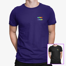 Rainbow Equal Symbol Left Chest Logo T-Shirt (Colour Choices)