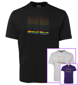 Proud Mum Rainbow Flag Colours T-Shirt