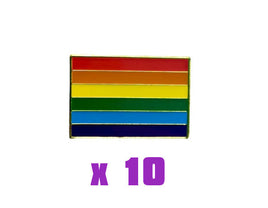 Original Rainbow Pride Flag Enamel Badge (2.5cm x 1.7cm) (PACK OF 10)