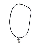 Femme Form Pendant on Leather Necklace - Front of Body
