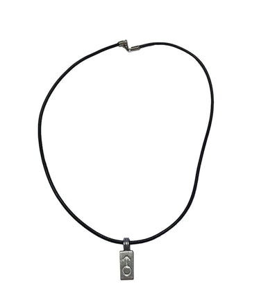 Male Symbol Pendant on Leather Necklace