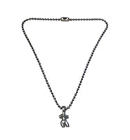 Femme Form Pendant on Silver Oxide Tone Ballchain - Front View