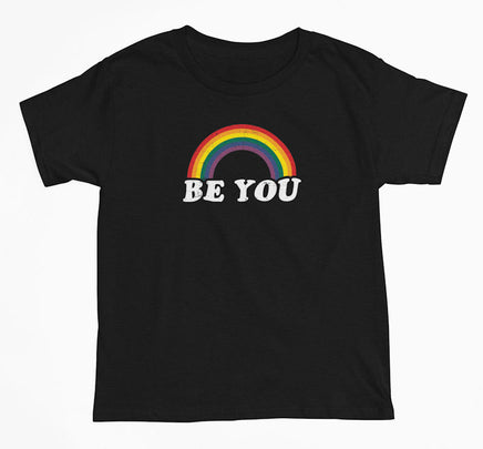 Be You Rainbow Logo T-Shirt (Black, Shortsleeve T-Shirt