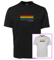 Rainbow Stripes Love Wins T-Shirt (Colour Choices)