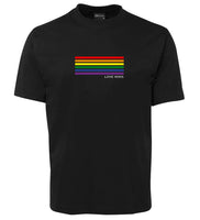 Rainbow Stripes Love Wins T-Shirt (Black)