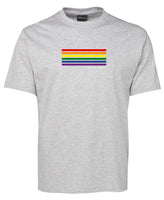 Rainbow Stripes Love Wins T-Shirt (Snow Grey)