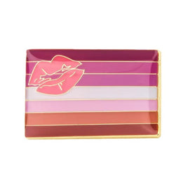 Lipstick Lesbian Pride Flag Enamel Badge