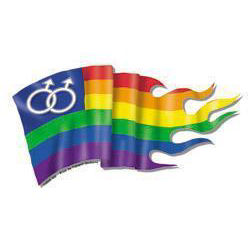 Gay Male Symbols Rainbow Pride Flag Sticker