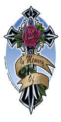 In Memory Of Sticker by Ed Mironiuk