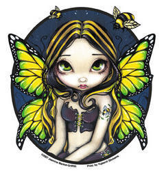 Bumble Bee Tattoo Fairy Sticker by Jasmine Becket-Griffith