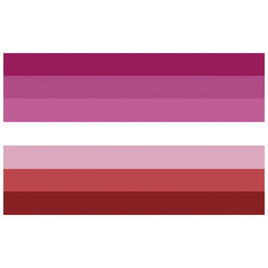 "Lipstick Lesbian" Derived Pride Flag (150cm x 90cm)