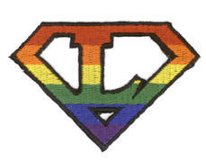 Super Lesbian Rainbow Flag Woven Patch