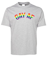 GAY AF Rainbow Flag T-Shirt (Snow Grey)