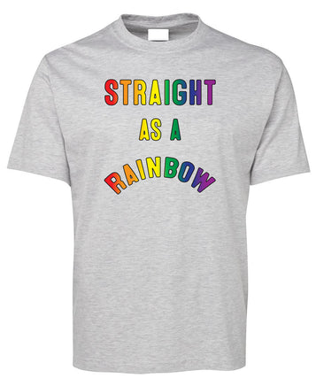 Straight as a Rainbow T-Shirt (Snow Grey)