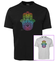 Rainbow HAMSA T-Shirt (Black or Grey)