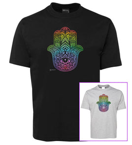 Rainbow HAMSA T-Shirt (Black or Grey)