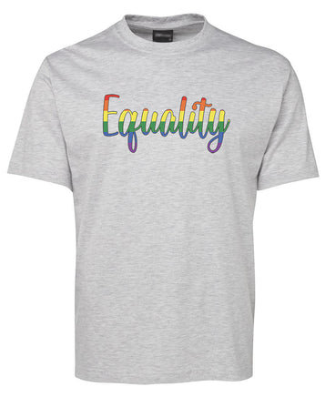 Equality (Rainbow Flag Colours) T-Shirt (Snow Colour)