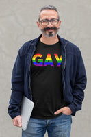 Big GAY Logo T-Shirt - Shown When Worn
