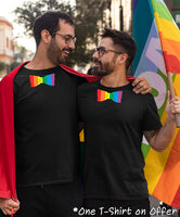 Rain-Bow Tie T-Shirt  - When Worn By a Couple