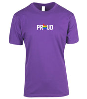 Proud "Resist" Middle Chest Logo T-Shirt (Alternate Purple)