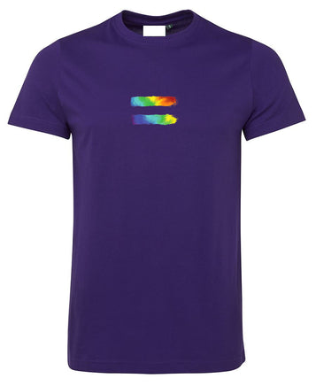 Rainbow Equal Symbol T-Shirt (Purple) - New Size Print