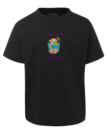 I Love My Aunties Childrens T-Shirt (Black)