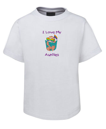I Love My Aunties Childrens T-Shirt (White)
