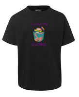 I Love My Daddies Childrens T-Shirt (Black)