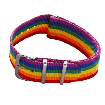 Traditional Rainbow Flag Woven Bracelet - Other View