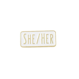 She / Her Pronoun Badge