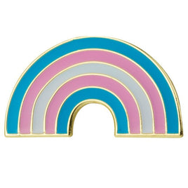 Transgender Pride Flag Rainbow Shape Enamel Badge